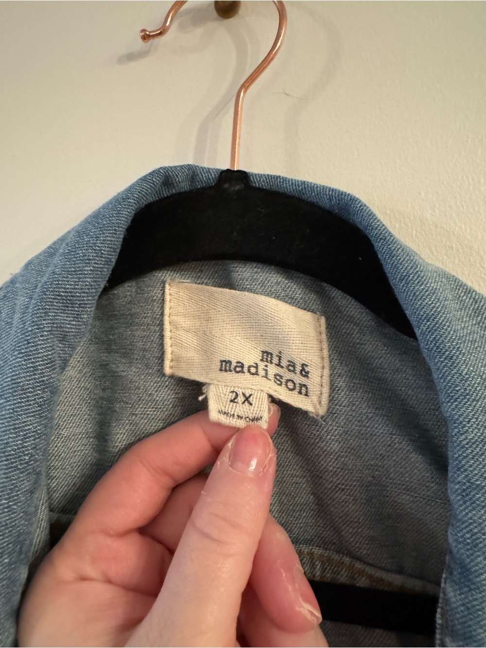Madison Light Blue Denim Jacket - Casual Jean Coat - Picture 2 of 3